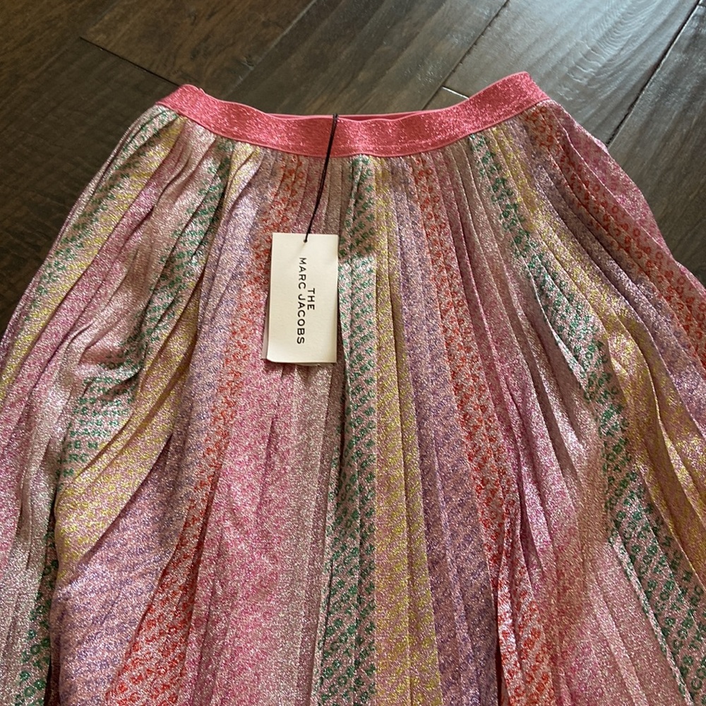 The Marc jacobs metallic pleated skirt rainbow logo print 12Y/156 - Picture 2 of 9